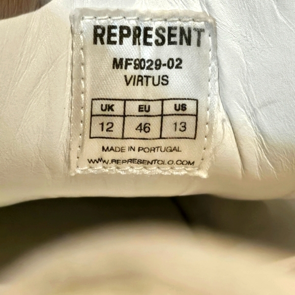 Represent Virtus Leather Suede Sneakers Off White Mns 13 #24770739 - Picture 9 of 9